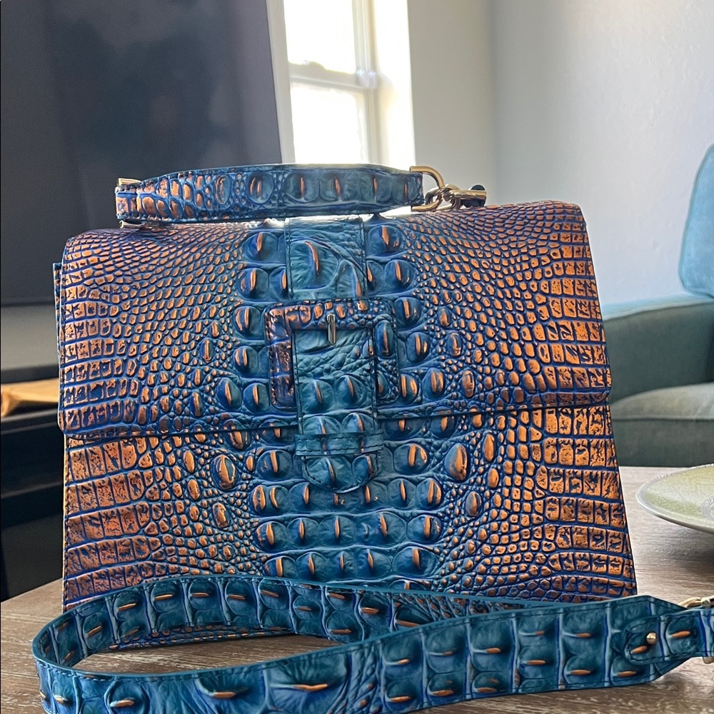 NWOT Brahmin Blue and copper Bag